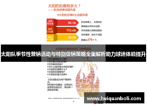 太阳队季节性营销活动与特别促销策略全面解析助力球迷体验提升